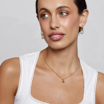 Personalized Birthstone Initial Necklace Custom Letter Pendant with Birthstone Detail Minimalist Initial and Gemstone Charm Necklac