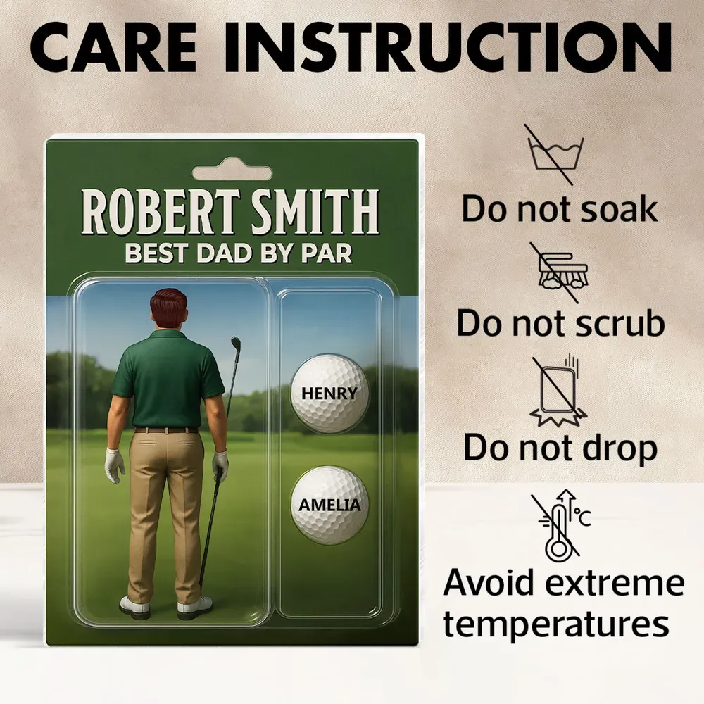 Personalized Acrylic Block Plaque – Best Dad by Par' with Custom Kids' Names, Ideal Father's Day Gift for Golf-Loving Dad