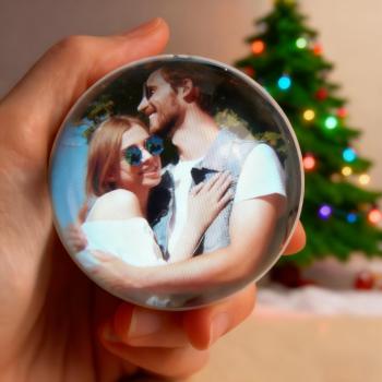 Christmas Magic Crystal Ball Hold Breathable Memories in Your Hand - namenecklace