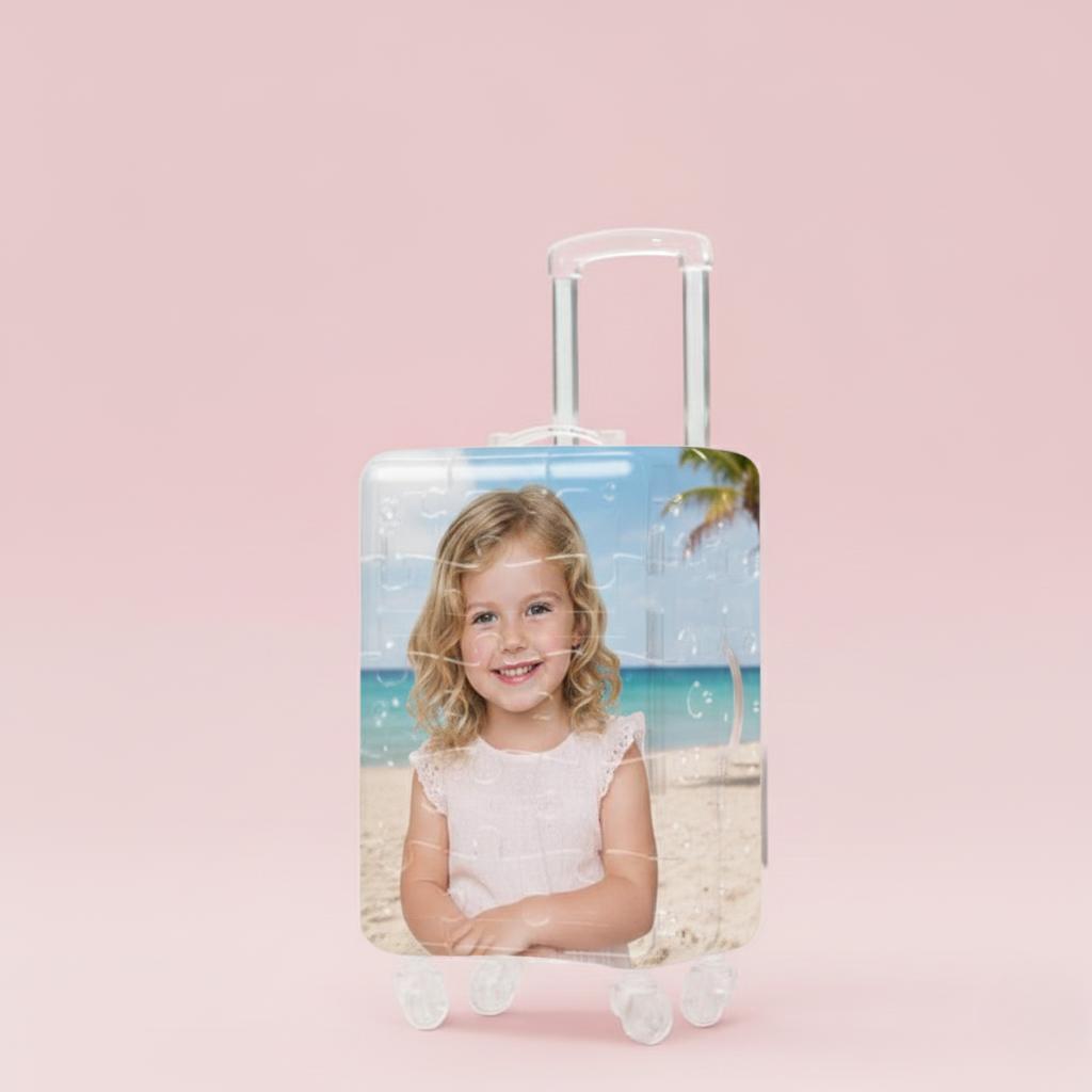 Custom Photo 3D Suitcase Jigsaw Puzzle Kids Educational Toy Fun to Assemble and Play