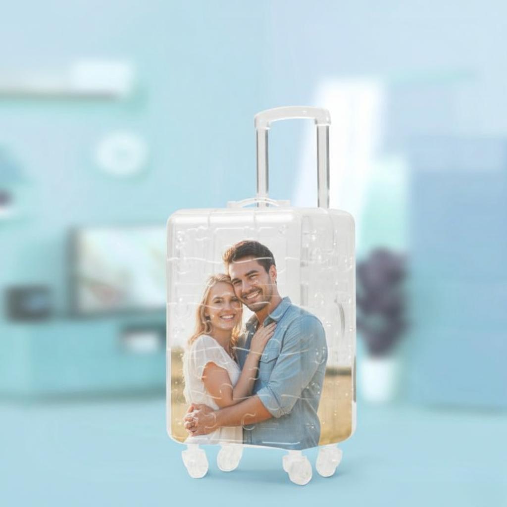 Custom Photo 3D Suitcase Jigsaw Puzzle Kids Educational Toy Fun to Assemble and Play