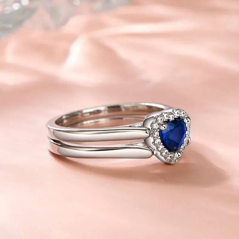 Custom Letter Design  Reversible Heart Diamond Letter Ring & Personalized Custom Initial Design Gifts for Her