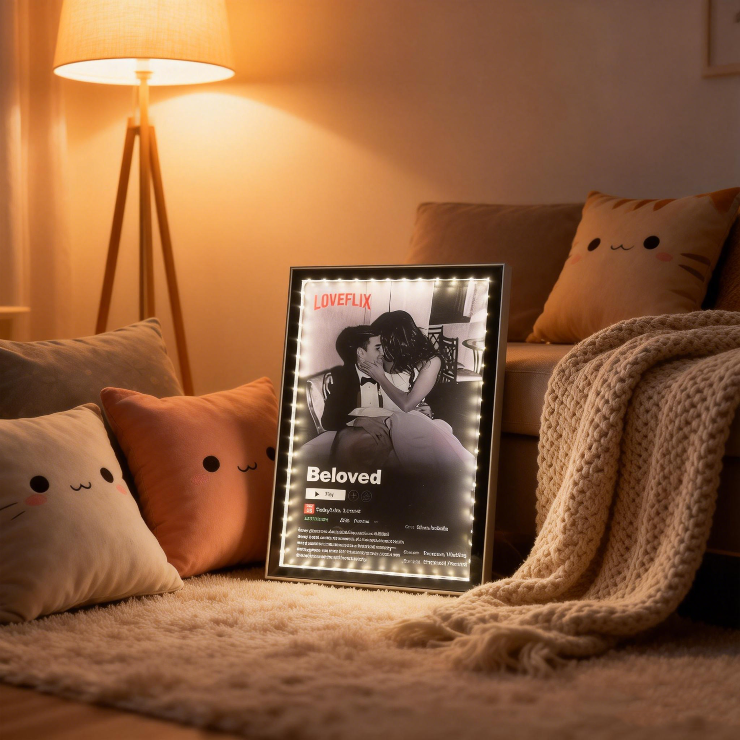 Personalized Family Memories Infinity Mirror Light Box Custom Family Photo Infinity Mirror Light Box Gift for Family