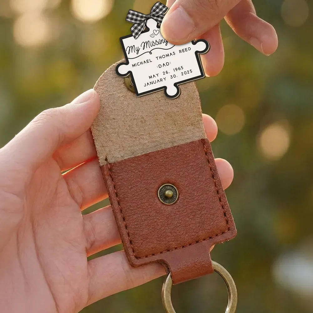 Custom Wooden Pocket Hug Keychain - "You Complete Me From Heaven" - Memorial Gift