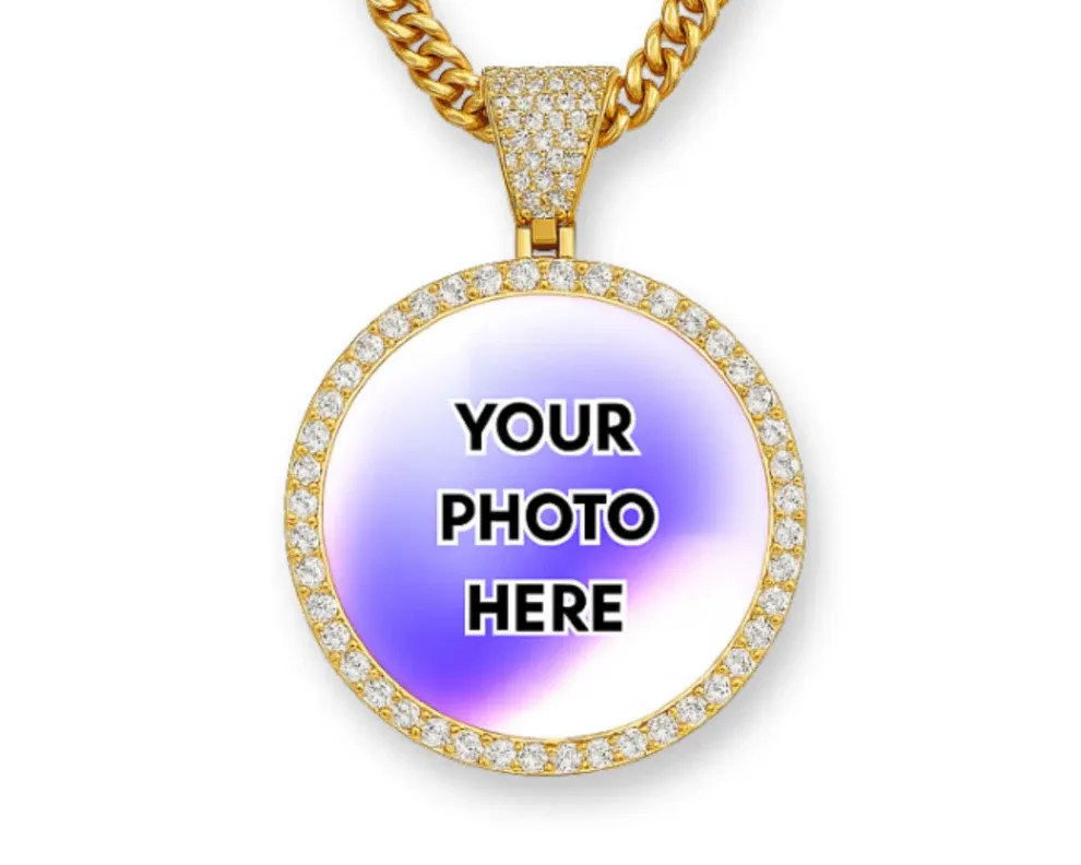 Custom Photo Pendant Necklace Multiple Shapes Personalized Keepsake For Her And Him Gifts