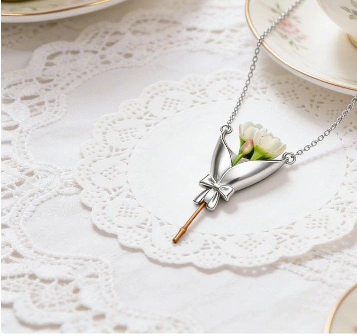 Mother’s Day Bouquet Necklace Bouquet Necklace Flower Holder Necklace Pendant Floral Vase Necklaces Gift - namenecklace