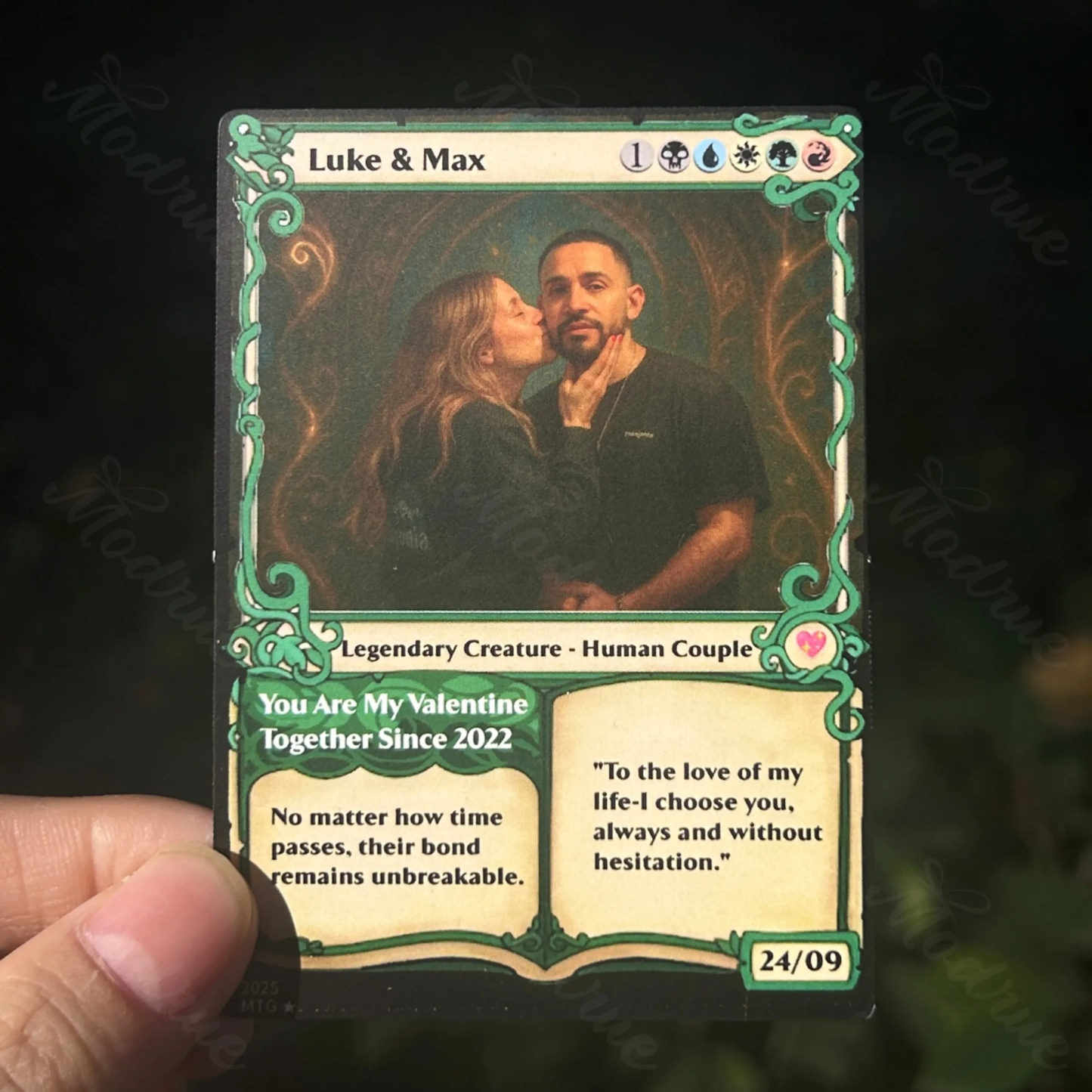 Custom Magic Card Fantasy Game Anime Card Valentine's Day Gift for Couple - namenecklace