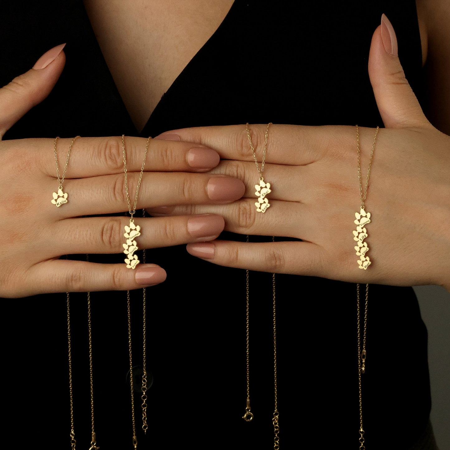 Custom Paw Print Bracelet & Personalized Pet Name Jewelryfor Pet Lovers