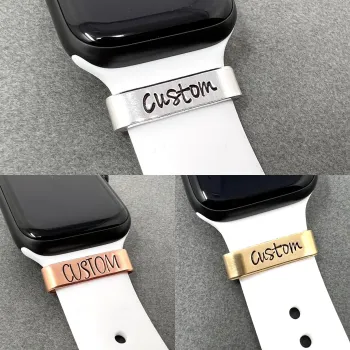 Personalized Watch Band Charm, Smart Watch Charm, Hand Stamped Personalized Gift, Nurse Week Graduation Gift Name - namenecklace