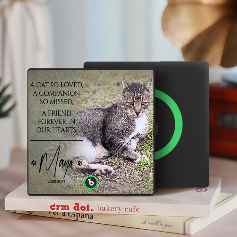 Custom Music Fridge Magnet Personalized Pet Photo & Name Magnet for Fridge That Can Play Songs Memorial Gifts for Pet Lover