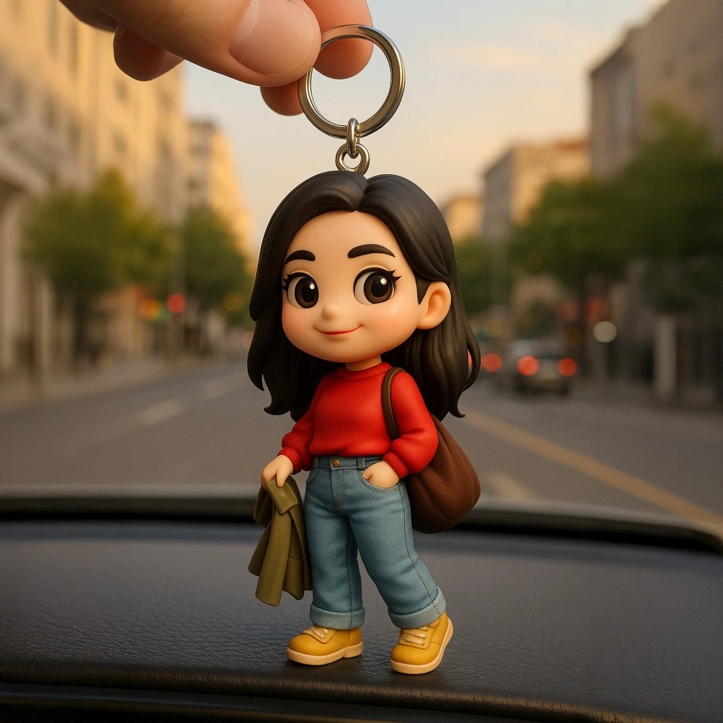 Custom 3D Keychain Figure from Your Photo Personalized Mini Doll Gift Idea