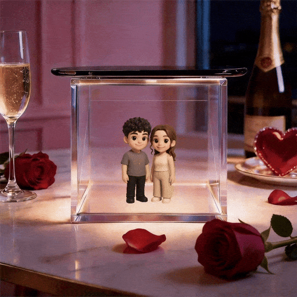 Holographic Boxes For Lovers | High-Transmittance Holographic Material Image Holographic House Valentine's Day Gift - NameNecklaceAU