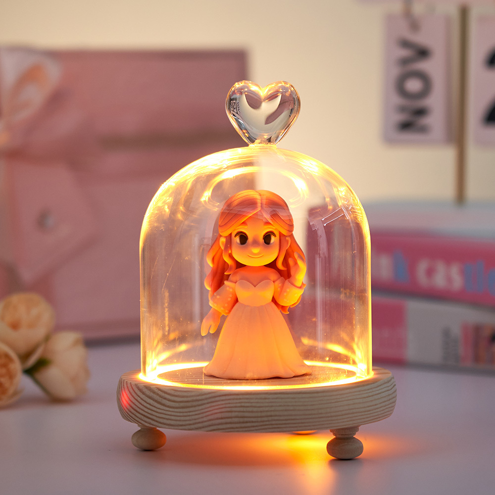 Valentine's Day gift Custom 3D Figurine Heart Shaped LED Night Light Personalized Photo Lamp Unique Romantic Gift for Couples Anniversary Birthday Valentines Day Home Decor - NameNecklaceAU