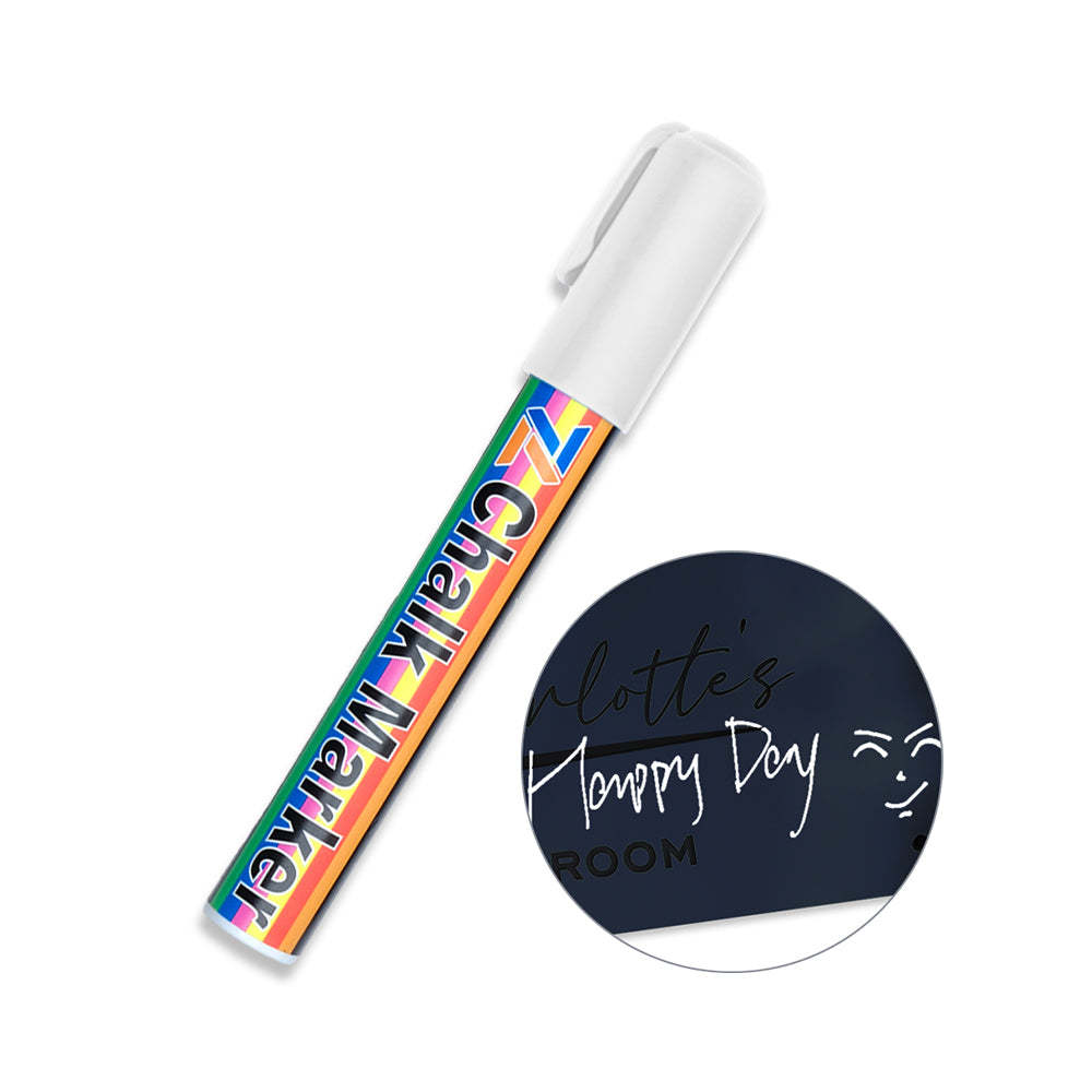 1 Pack Erasable Chalk Marker White - yournamenecklaceau