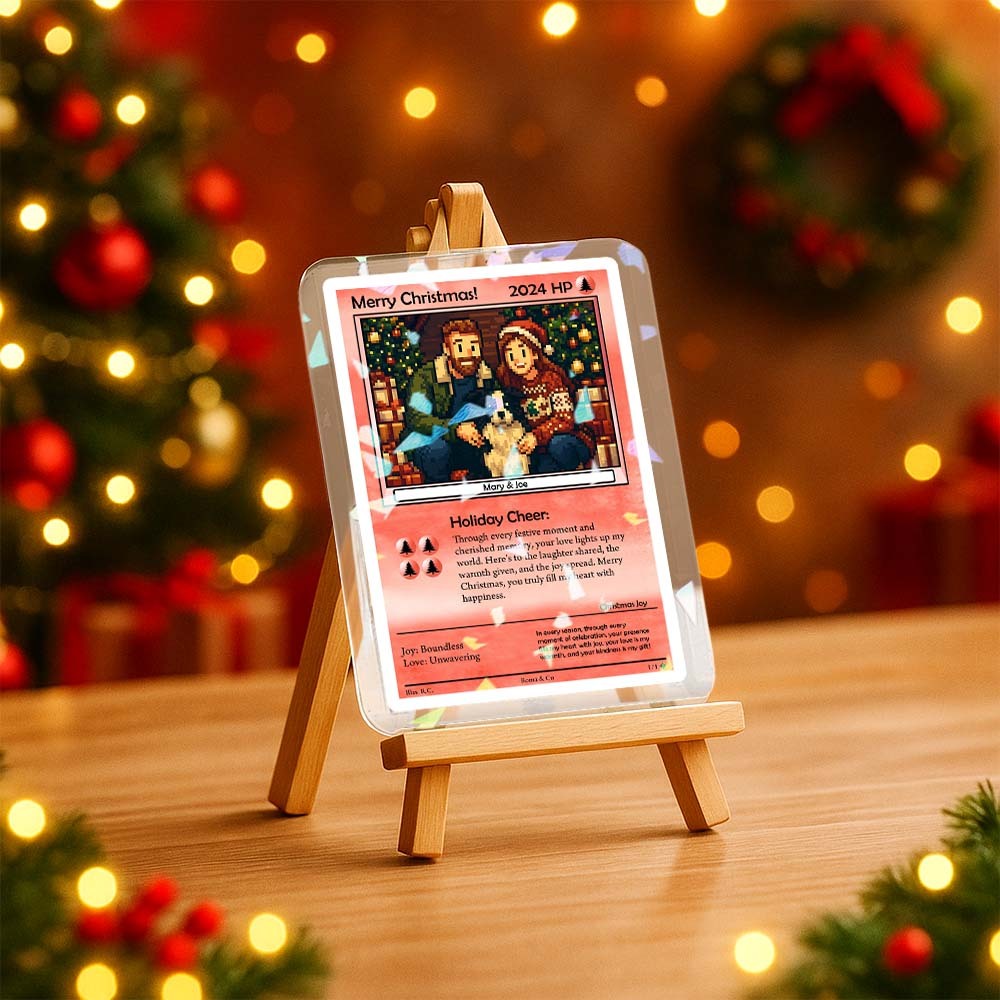 Custom Magic Style Card – Unique Couple Gift with Personalized Text & Image Gift for Christmas - NameNecklaceAU