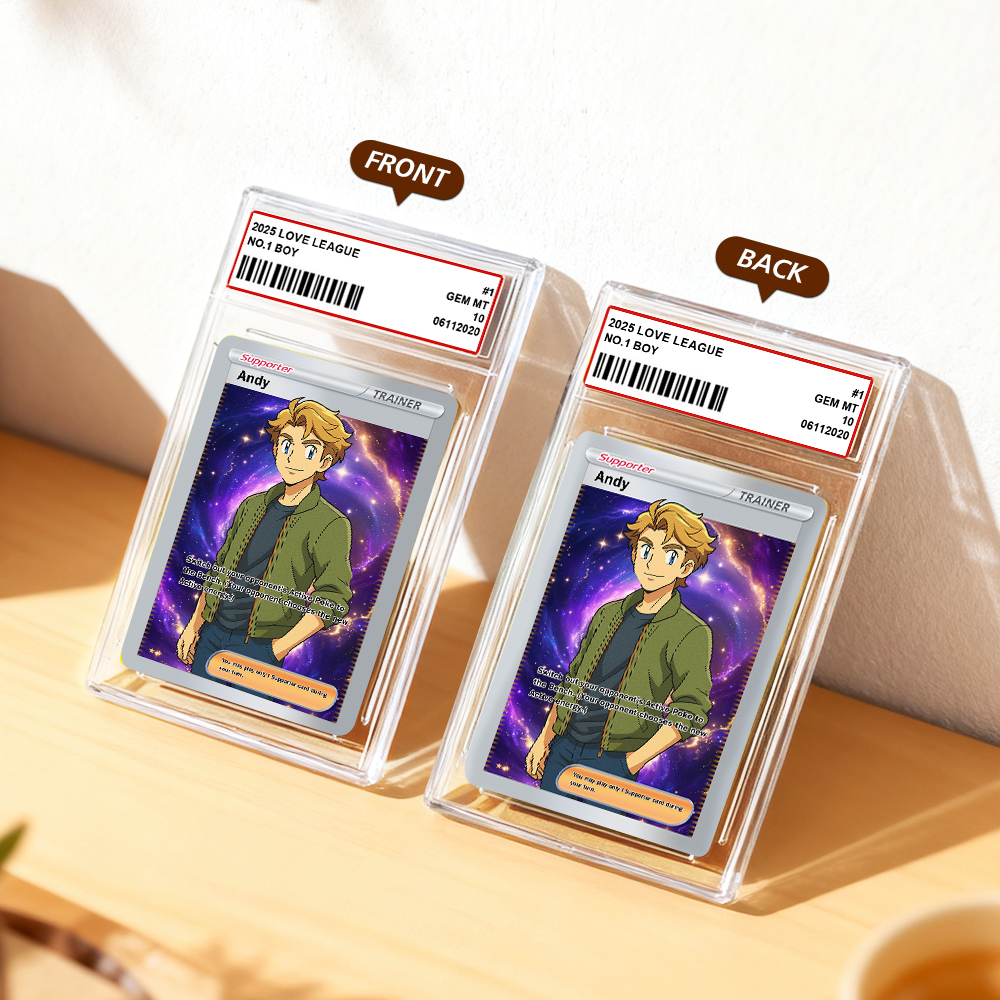 Custom Anime Trading Game Card Personalized Collectible Card with Your Photo & Name| Unique Gift for Fans & Couples Christmas Gifts - NameNecklaceAU