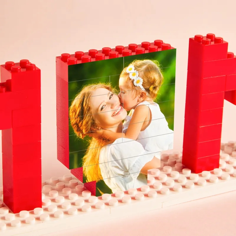 Personalized Mum Photo Building Brick Puzzles Photo Block Mother's Day Gifts
