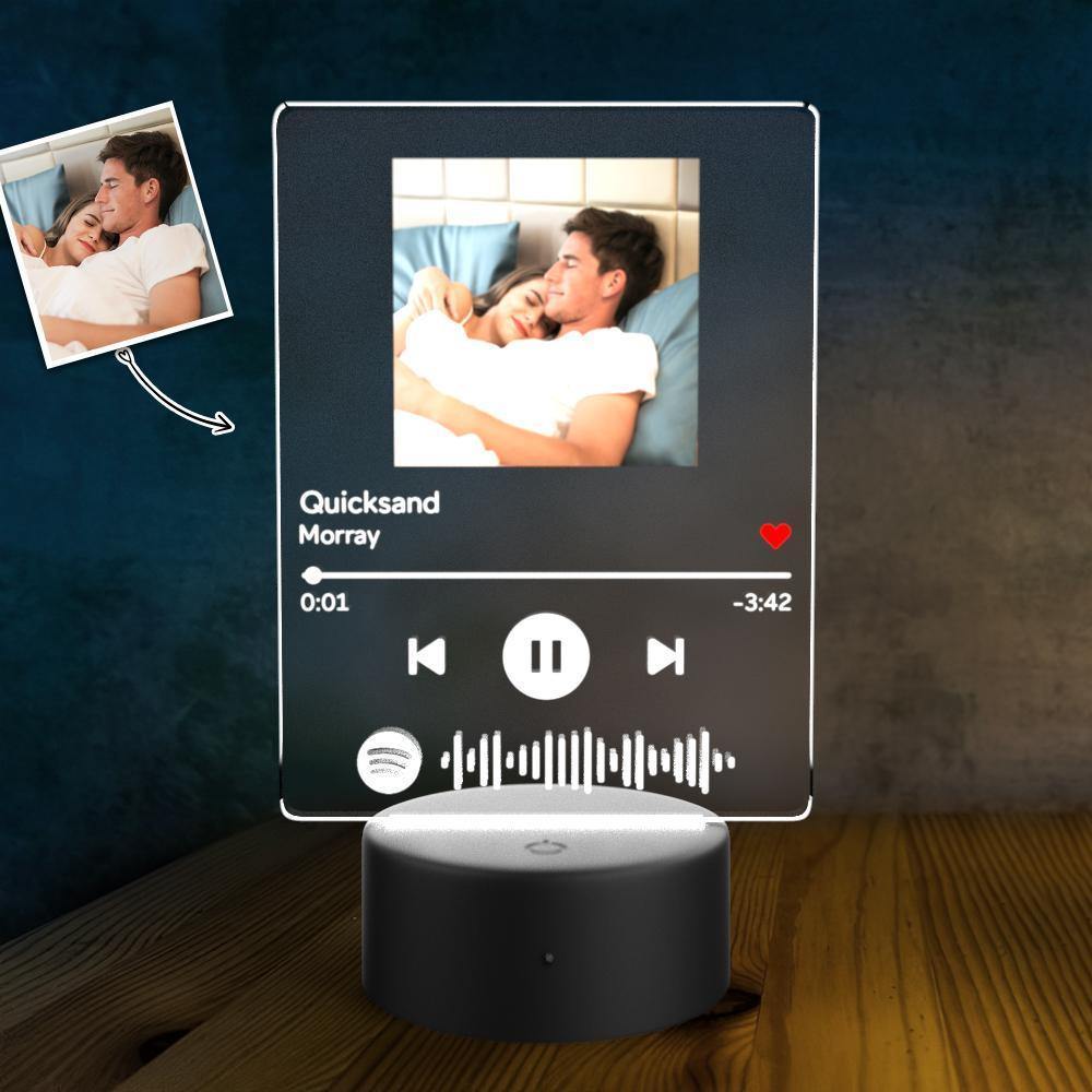 Customized Spotify LED light lamp Music Song Plaque Wedding Gift Valentines Day Gift - yournamenecklace