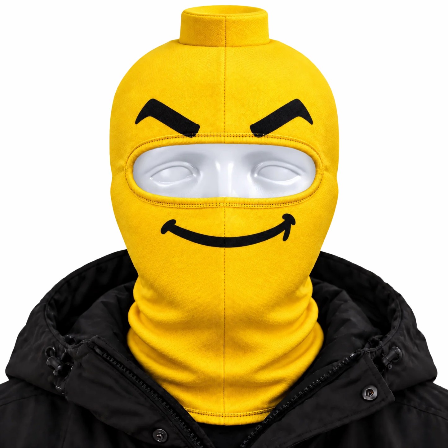 Funny Block Head Ski Mask Yellow Balaclava Thermal Winter Face Cover Funny Expression Thermal Balaclava Hood - NameNecklaceAU