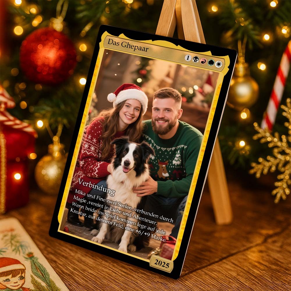 Custom Magic Style Card – Unique Couple Gift with Personalized Text & Image Gift for Christmas - NameNecklaceAU