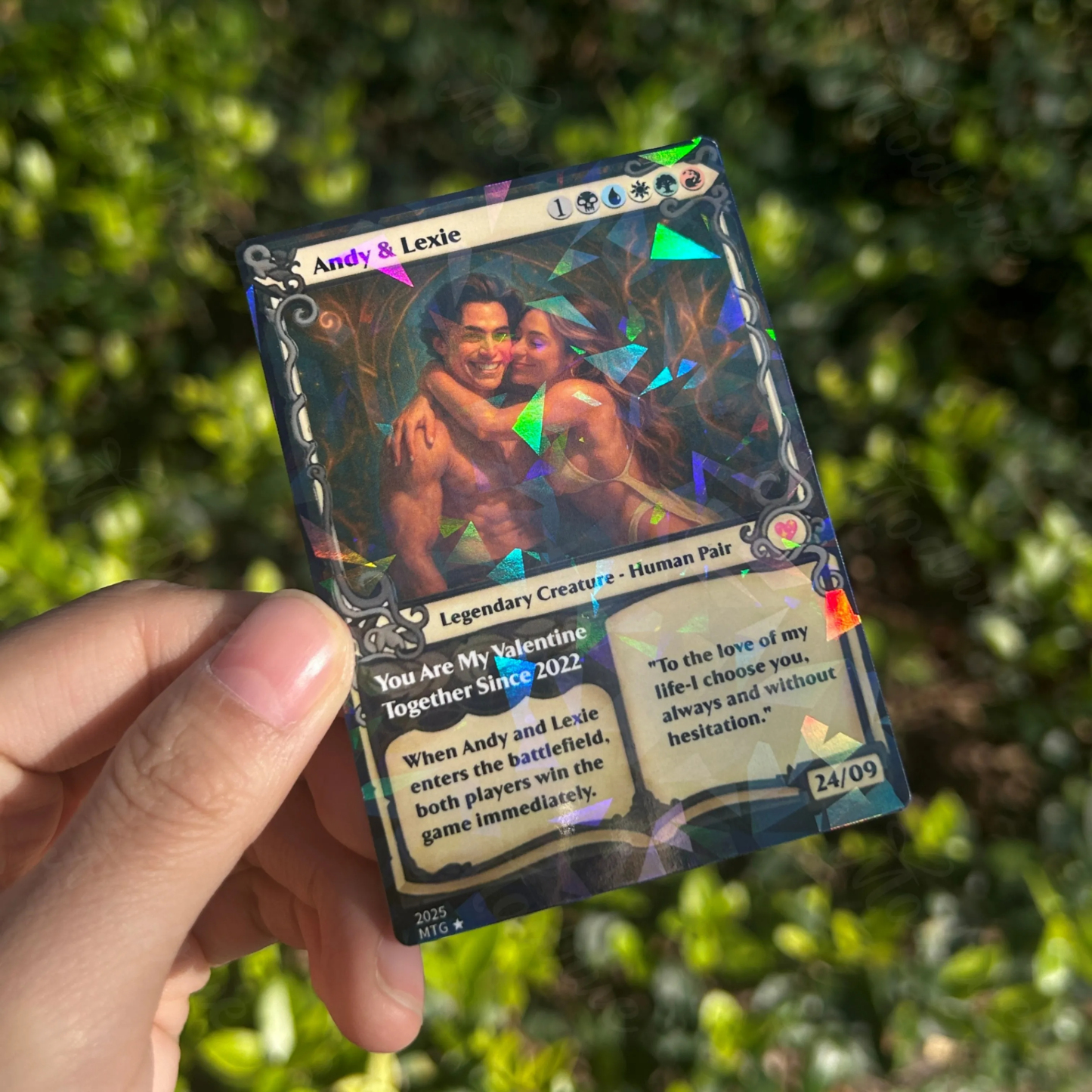 Custom Magic Card Fantasy Game Anime Card Valentine's Day Gift for Couple - NameNecklaceAU