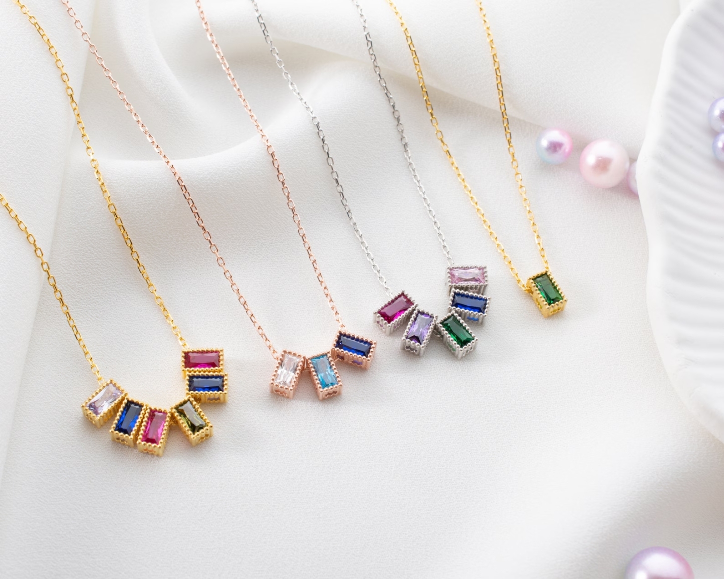 Custom Family Birthstone Pendant Personalized Family Birthstone Pendant  – Multiple Shapes Available Stones for Moms & Loved Ones - NameNecklaceAU