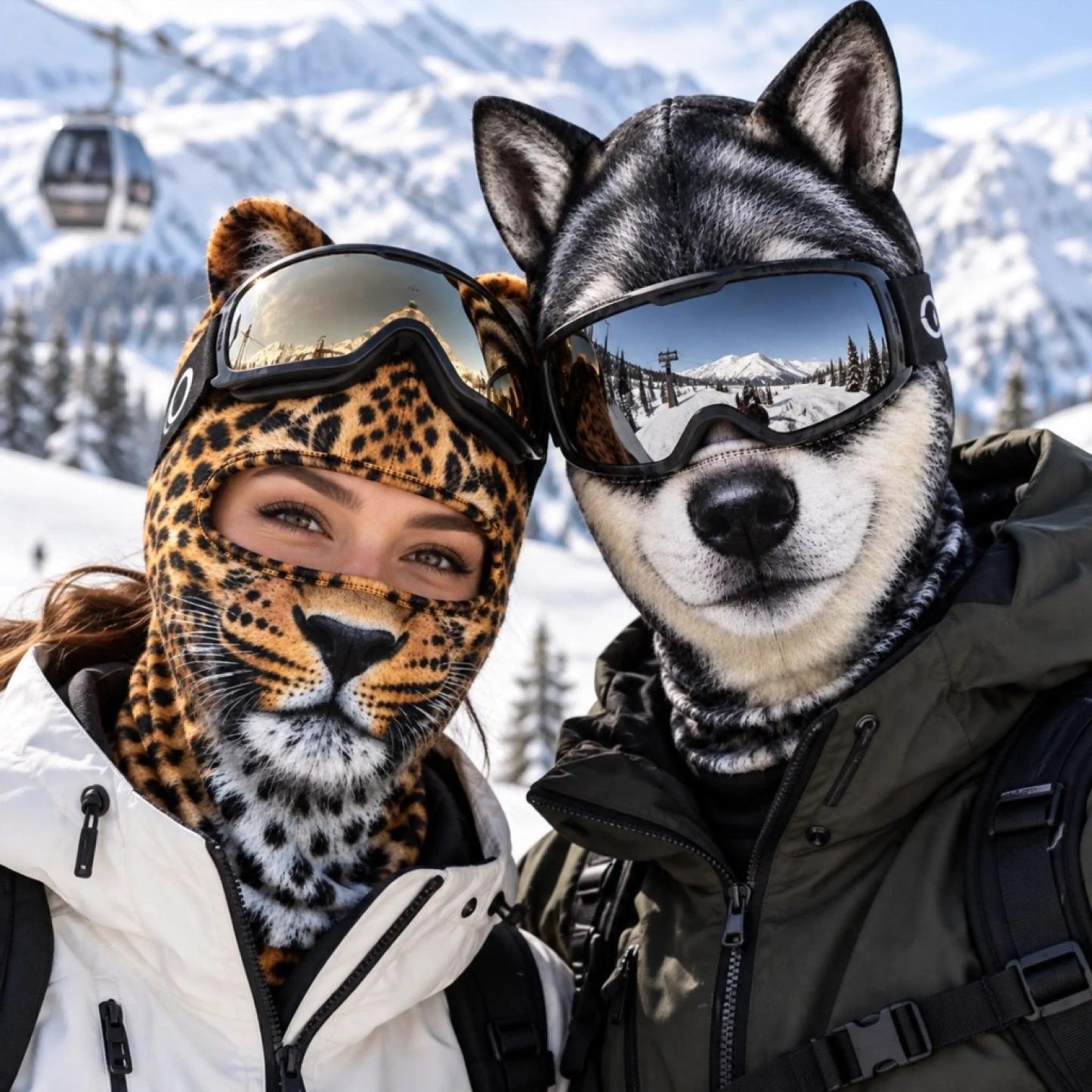 3D Animal Balaclava Ski Mask Thermal Windproof Winter Face Mask Funny 3D Printed Animal Ski Mask Full Face Cover Windproof Thermal Balaclava Hood - NameNecklaceAU