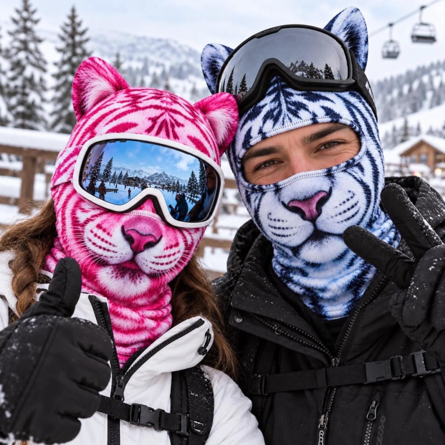 3D Animal Balaclava Ski Mask Thermal Windproof Winter Face Mask Funny 3D Printed Animal Ski Mask Full Face Cover Windproof Thermal Balaclava Hood - NameNecklaceAU