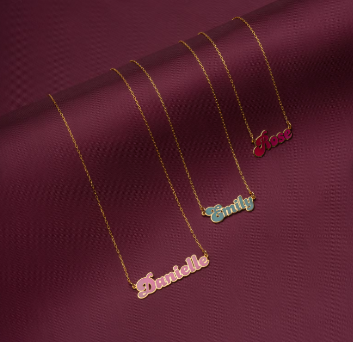 Custom Color Name Necklace & Personalized Your Letter Colors Jewelry - NameNecklaceAU