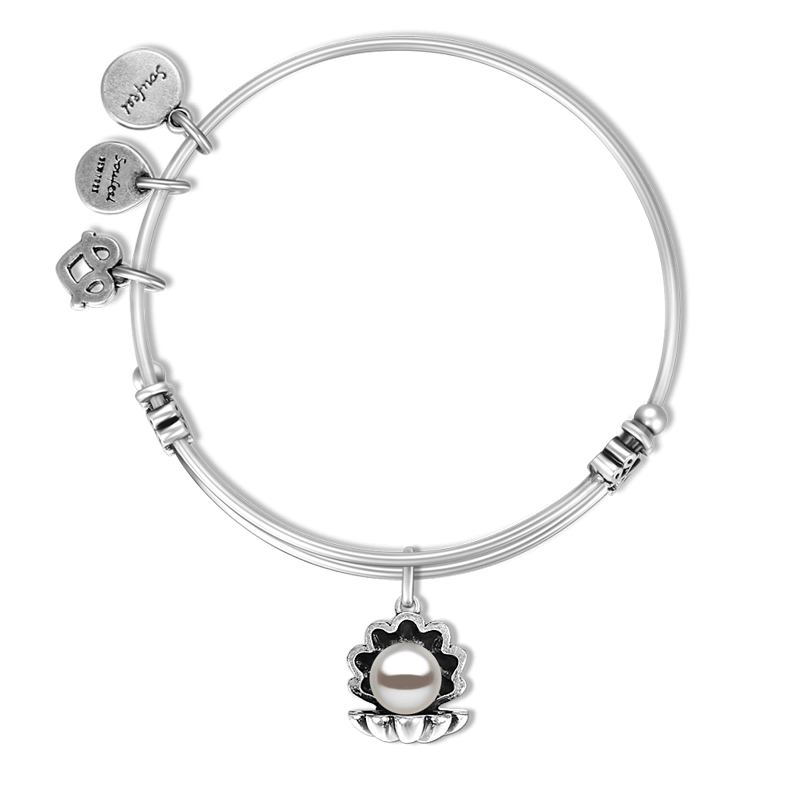 Shell Charm Bangle - yournamenecklace