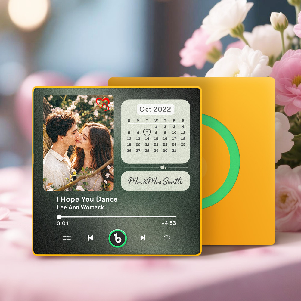 Custom Music Fridge Magnet Personalized Gift with Recordable Voice Photo Unique Anniversary Wedding Christmas Present for Her Him Couples - NameNecklaceAU