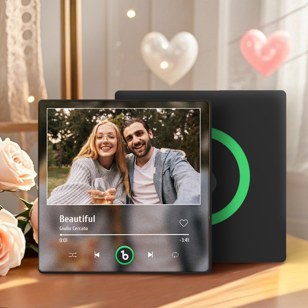 Custom Music Fridge Magnet Personalized Gift with Recordable Voice Photo Unique Anniversary Wedding Christmas Present for Her Him Couples - NameNecklaceAU