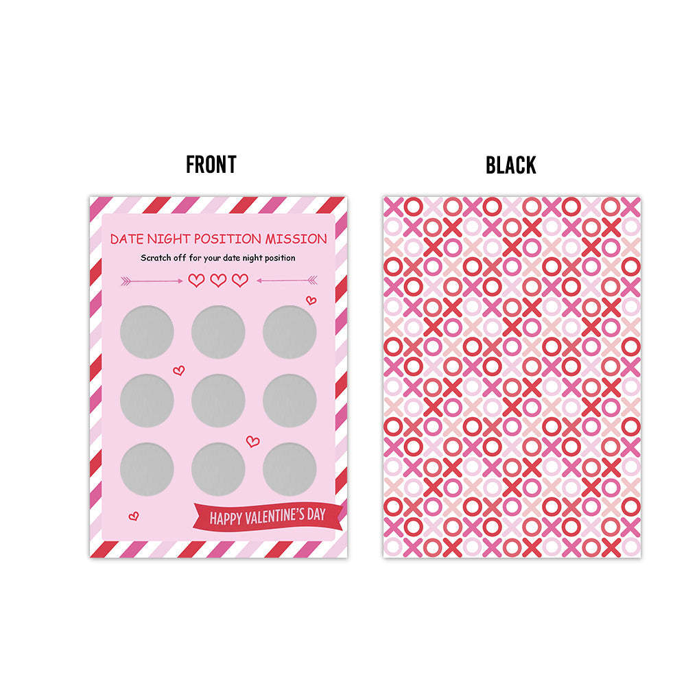 Valentine's Day Date Night Naughty Scratch Card Surprise Funny Position Scratch off Card - yournamenecklaceau