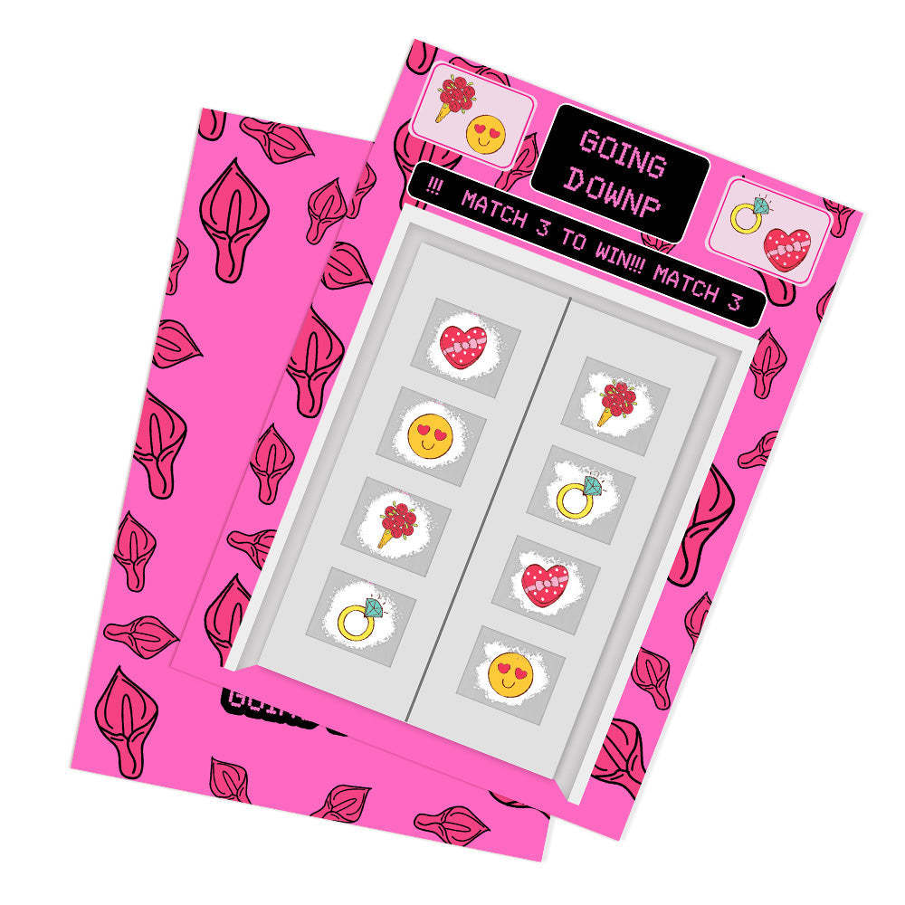 Going Down Scratch Card Valentine's Day Surprise Funny Scratch off Card - yournamenecklaceau