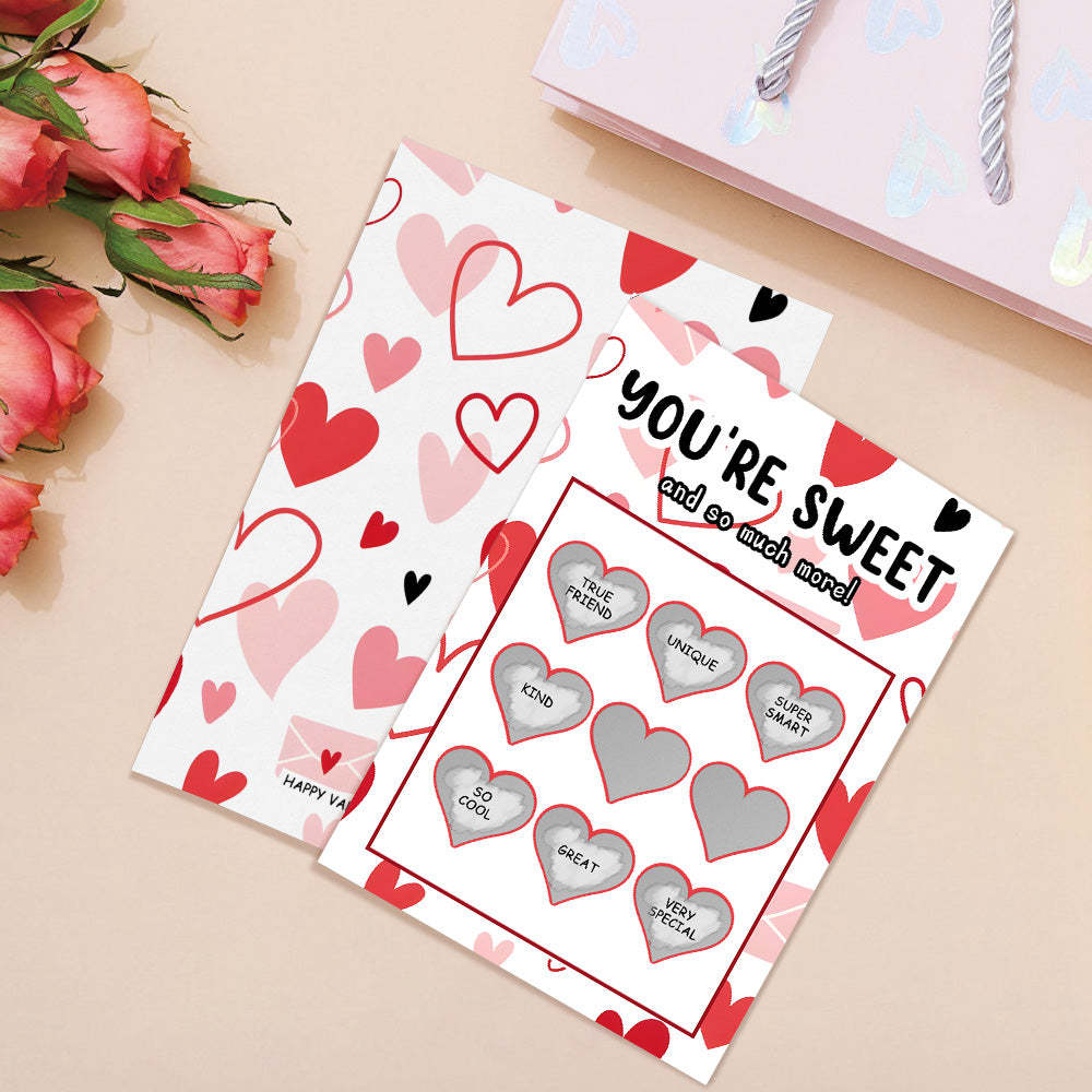 You're Sweet Scratch Card Funny Valentine's Day Scratch off Card - yournamenecklaceau