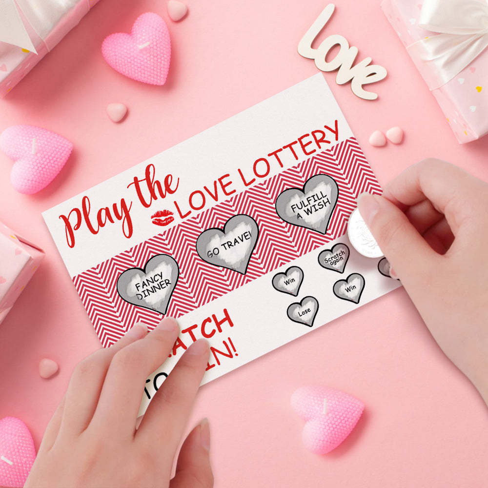 Love Lottery Scratch Card Funny Valentine's Day Scratch off Card - yournamenecklaceau