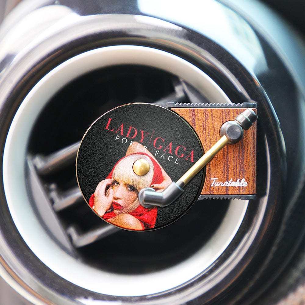 Custom Photo Car Air Freshener Personalized Vintage Record Player Car Decor Gift For Him No Taste - GiftLab