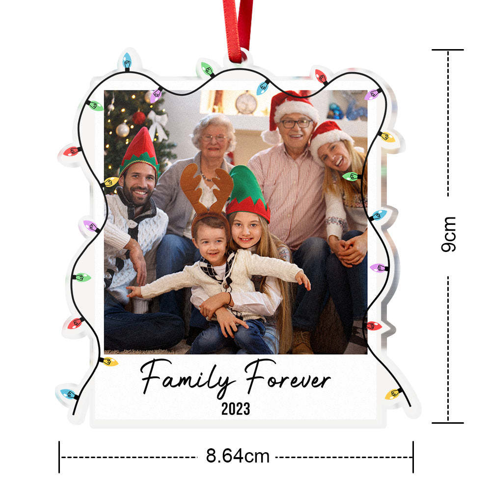 Custom Family Photo Christmas Tree Ornament Personalized Name Christmas Gift - yournamenecklaceau