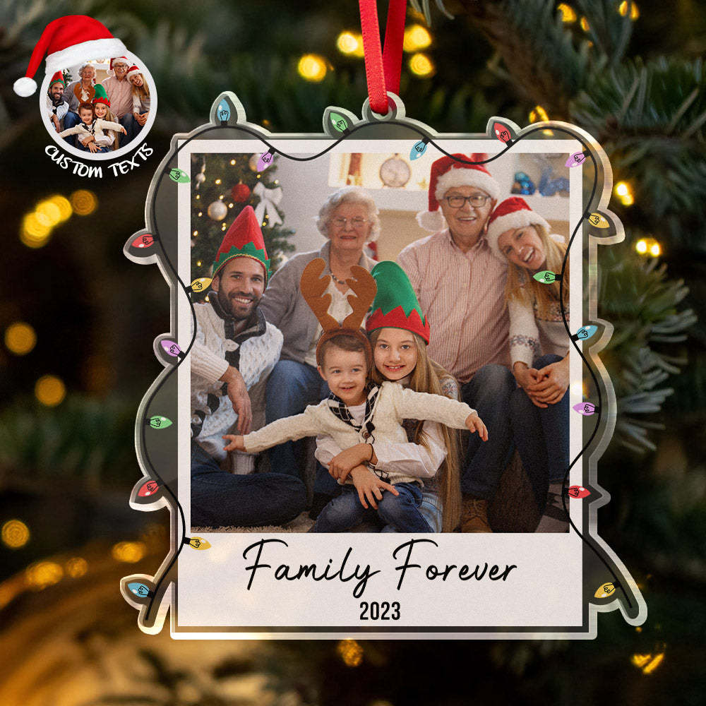 Custom Family Photo Christmas Tree Ornament Personalized Name Christmas Gift - yournamenecklaceau