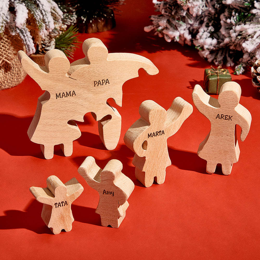 Personalized Wooden Family Puzzle Decor Custom Name Gifts for any Occasion - yournamenecklaceau