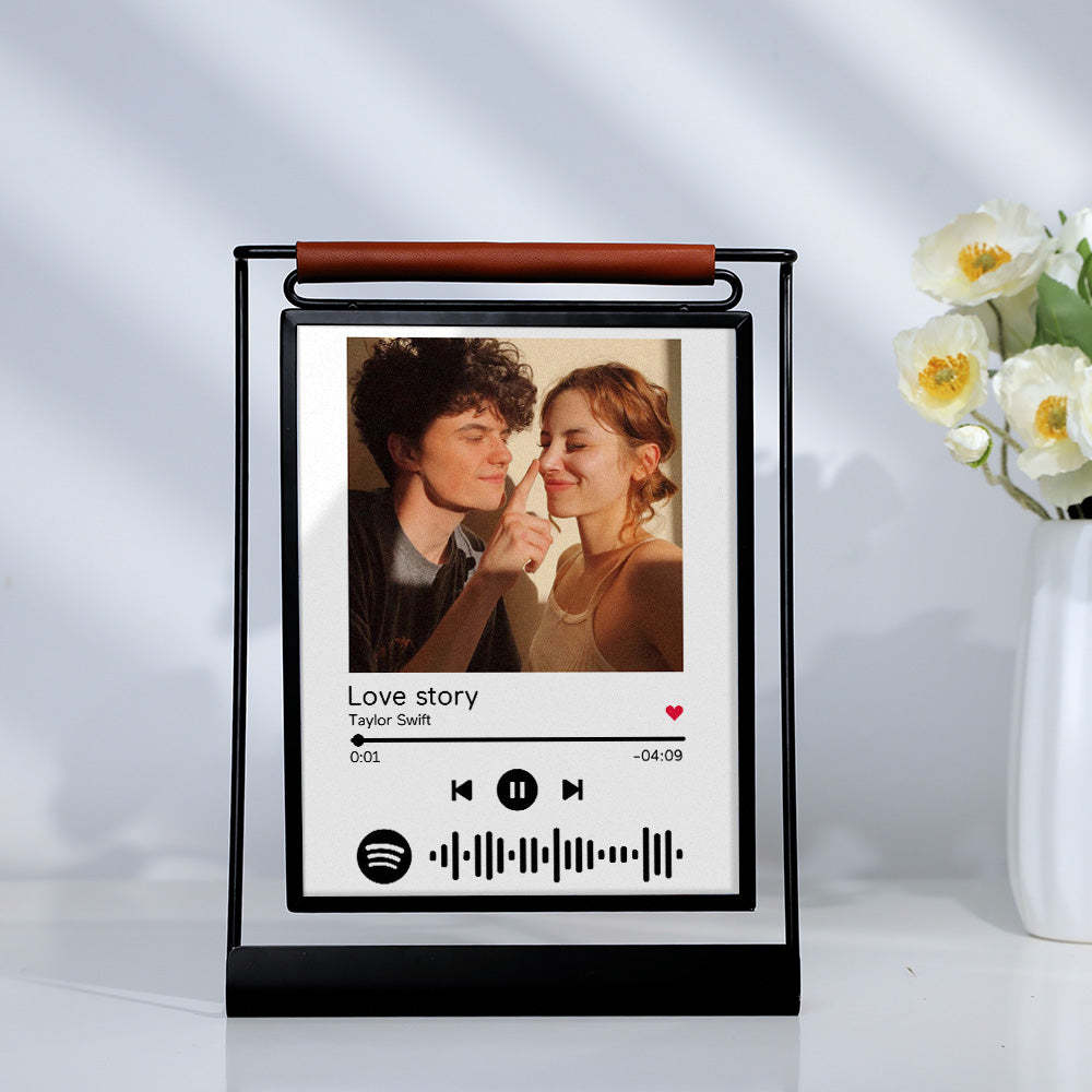 Scannable Spotify Code Photo Frame Personalized Double-Sided Display Stand Gifts For Lovers - yournamenecklaceau