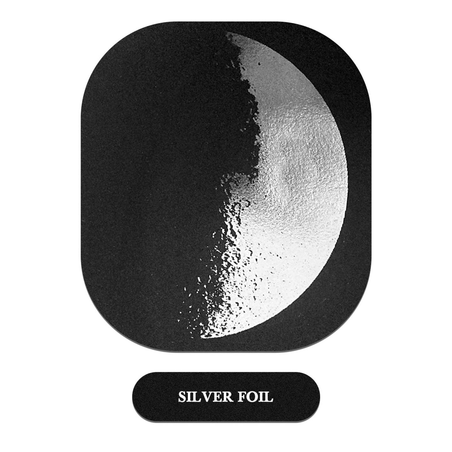 Personalized Moon Phase Foil Print Wooden Frame with Custom Text - yournamenecklaceau