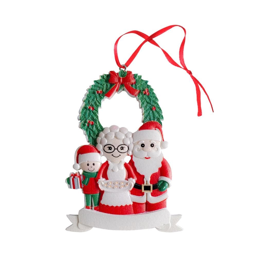 Custom Christmas Tree Ornament Personalized Ornament Santa Claus with Text Gift for Family - yournamenecklaceau