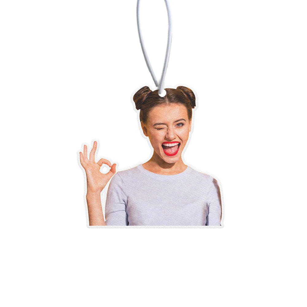 Custom Photo Air Freshener Personalised Car Air Freshener Rearview Mirror Ornament Accessories 3PCS Air Freshener Gifts For Her - GiftLabau