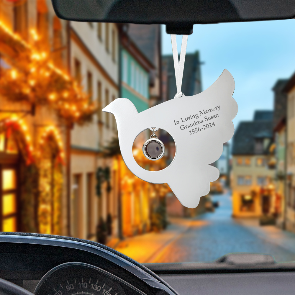 Personalised Projection Ornament Custom Photo Bird Ornament for Memorial Gifts