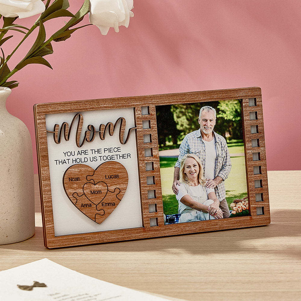 Personalized Puzzle Plaque You Are the Piece That Holds Us Together Signs Gifts for Mom or Grandma - yournamenecklaceau