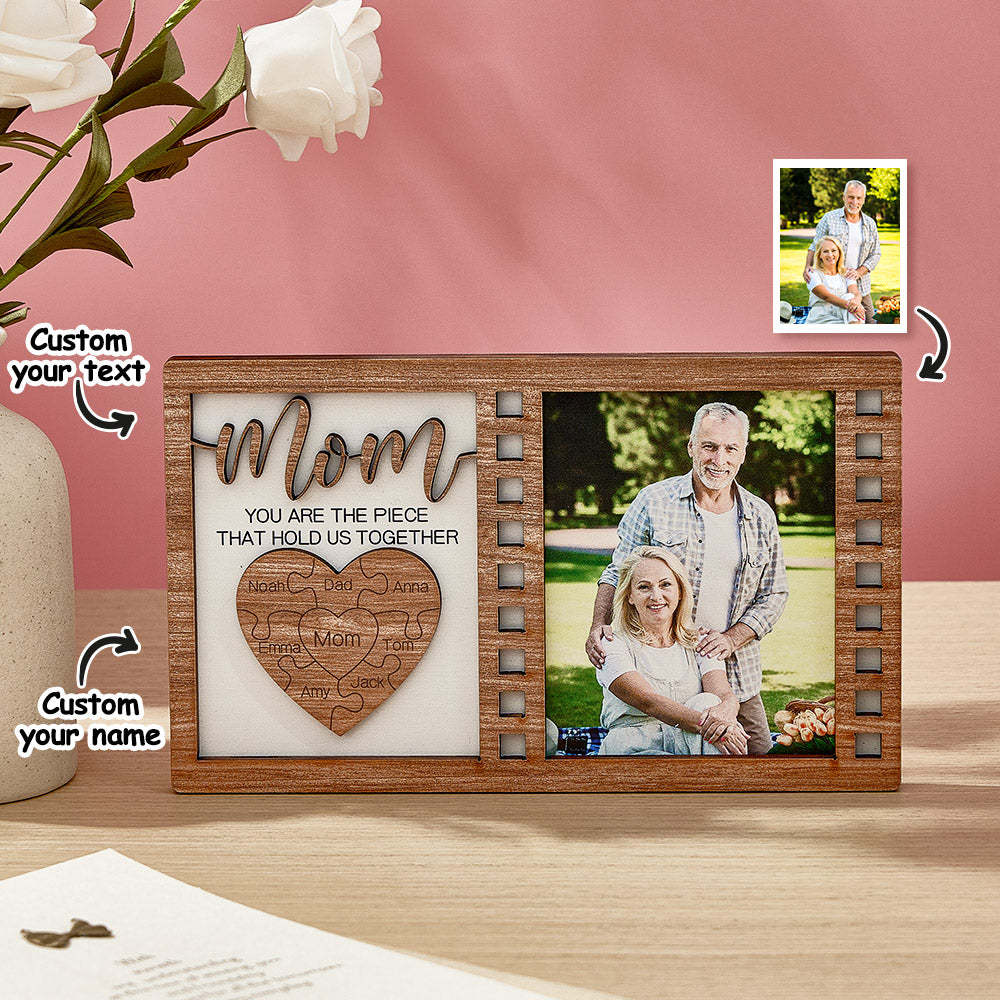 Personalized Puzzle Plaque You Are the Piece That Holds Us Together Signs Gifts for Mom or Grandma - yournamenecklaceau