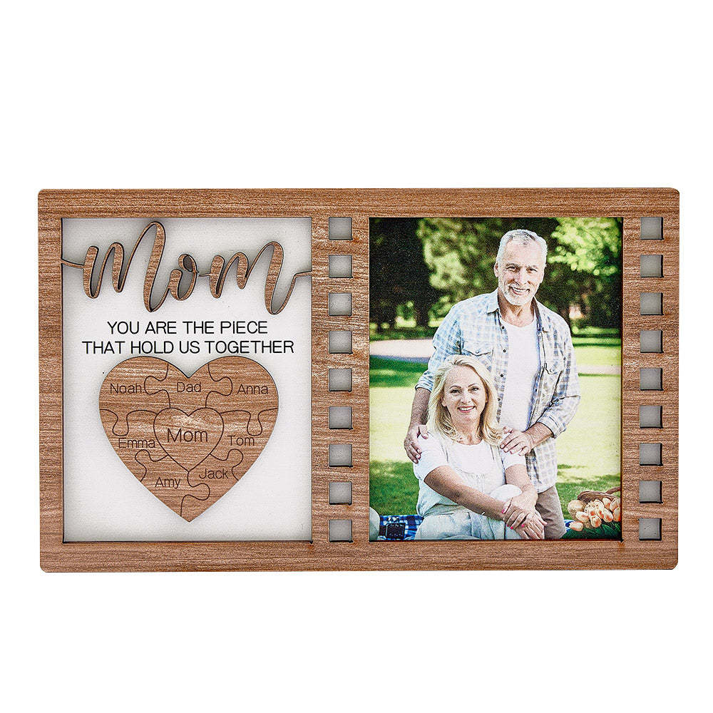 Personalized Puzzle Plaque You Are the Piece That Holds Us Together Signs Gifts for Mom or Grandma - yournamenecklaceau