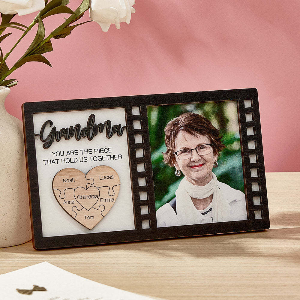 Personalized Puzzle Plaque You Are the Piece That Holds Us Together Signs Gifts for Mom or Grandma - yournamenecklaceau