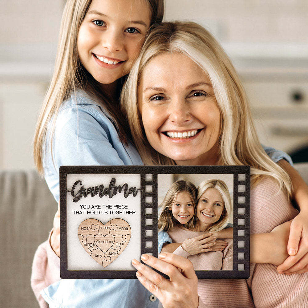 Personalized Puzzle Plaque You Are the Piece That Holds Us Together Signs Gifts for Mom or Grandma - yournamenecklaceau